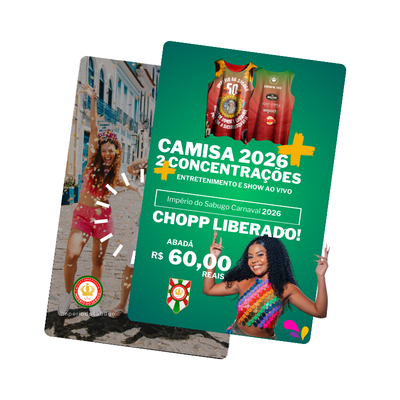 Venda da Camisa Bloco Carnavalesco Império do Sabugo.